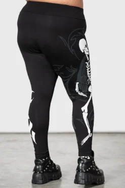 KILLSTAR Danse Macabre Plus Size Leggings - Skeleton Print 5 KILLSTAR Danse Macabre Plus Size Leggings - Skeleton Print -Kill Star Store DANSE MACABRE LEGGINGS PLUS W D