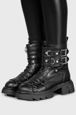 KILLSTAR Dark Machine Boots - Textured Gothic Platform -Kill Star Store DARK MACHINE BOOT W B
