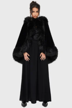 KILLSTAR Dark Aura Velvet Cloak with Oversized Hood