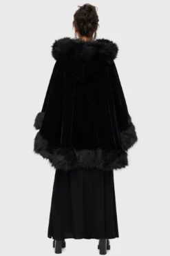 KILLSTAR Dark Aura Velvet Cloak with Oversized Hood -Kill Star Store DARKAURACLOAK E