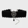 KILLSTAR Darkmoor Academy Choker - Velvet & Lace Heart Statement Piece