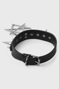 Killstar Darkstar Choker - Gothic Spiked Hexagram Necklace -Kill Star Store DARKSTAR CHOKER G