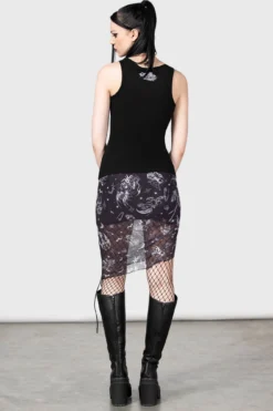 Dazed Skull Mini Skirt -Kill Star Store DAZED SKULL MINI SKIRT W E