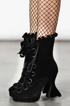 KILLSTAR Deadly Twin Statement Heeled Boots -Kill Star Store DEADLY TWIN BOOT W E