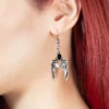 KILLSTAR Demon Night Drop Earrings - Gothic Bat Wing Design