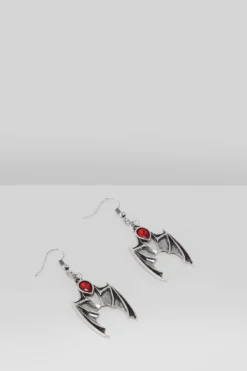 KILLSTAR Demon Night Drop Earrings [RED] -Kill Star Store DEMON NIGHT DROP EARRINGS RED D