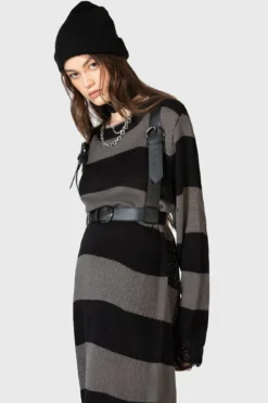 KIHILIST Desolate Spirit Textured PU Harness -Kill Star Store DESOLATE SPIRIT HARNESS W D