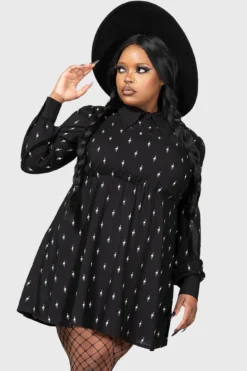 KILLSTAR x Wednesday Detest Babydoll Mini Dress - Plus Size
