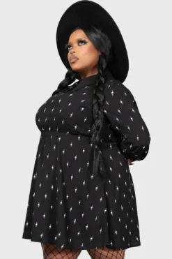 KILLSTAR x Wednesday Detest Babydoll Mini Dress - Plus Size 7 KILLSTAR x Wednesday Detest Babydoll Mini Dress - Plus Size -Kill Star Store DETEST BABYDOLL MINI DRESS PLUS W E