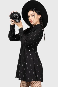 KILLSTAR x Wednesday Detest Babydoll Mini Dress -Kill Star Store DETEST BABYDOLL MINI DRESS W F