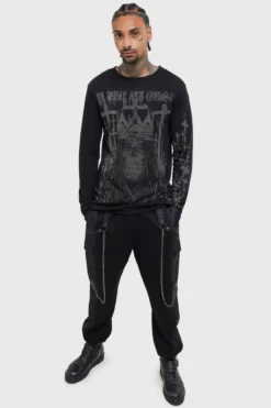 Killstar Diablo Doom Long Sleeved Top with Godmachine Artwork -Kill Star Store DIABLO DOOM LONG SLEEVED TOP W D
