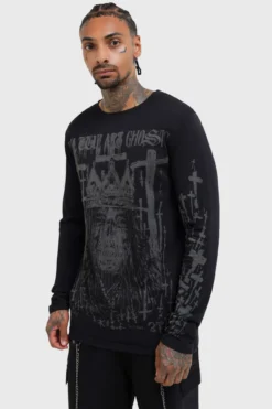 Killstar Diablo Doom Long Sleeved Top with Godmachine Artwork -Kill Star Store DIABLO DOOM LONG SLEEVED TOP W E