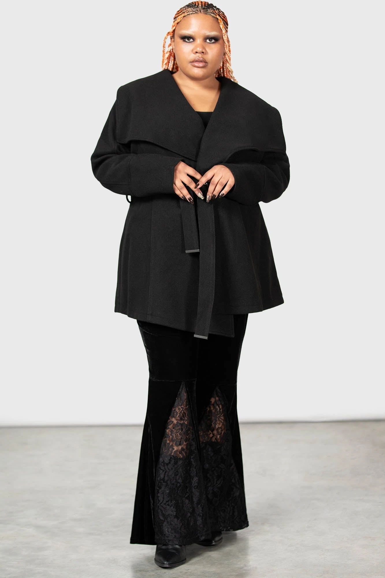 KILLSTAR Dissonance Awakening Plus Size Wrap Coat 1 KILLSTAR Dissonance Awakening Plus Size Wrap Coat