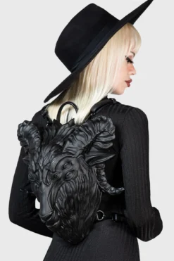KILLSTAR Doomrider Backpack - Custom Moulded Baphomet Gothic Bag