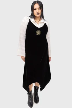 KILLSTAR Duskmourn Plus Size Velvet Dress -Kill Star Store DUSKMOURNDRESS PLUS B
