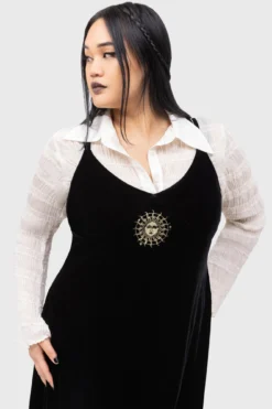 KILLSTAR Duskmourn Plus Size Velvet Dress -Kill Star Store DUSKMOURNDRESS PLUS C