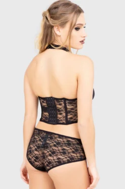 Killstar Death Petal Lace Corset Bra -Kill Star Store DeathPetalPanty D