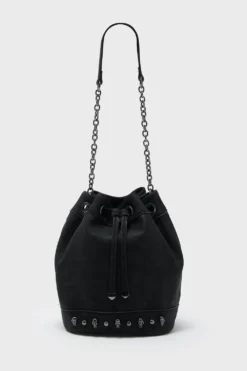 KILLSTAR Death Wish Bucket Bag - Gothic Skull Detail Handbag