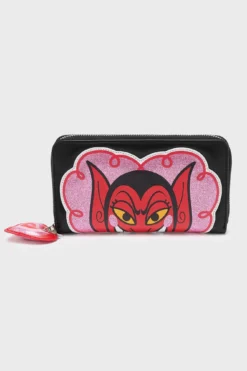 KILLSTAR Devilish Large Zip Wallet with Pink Glitter