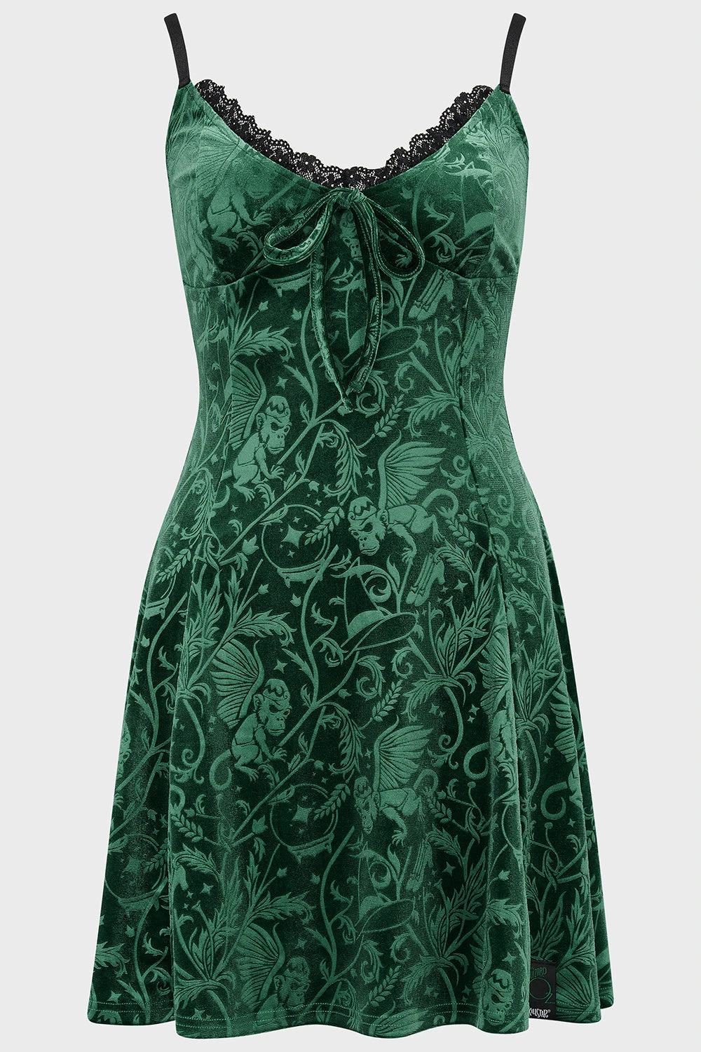 KILLSTAR Emerald Envy Mini Dress - Luxe Embossed Velvet 7 KILLSTAR Emerald Envy Mini Dress - Luxe Embossed Velvet - Image 7