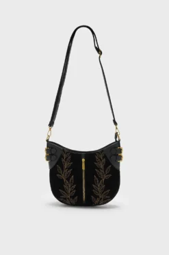 KILLSTAR Enchanted Fern Bag - Gothic Embroidery & Gold Hardware