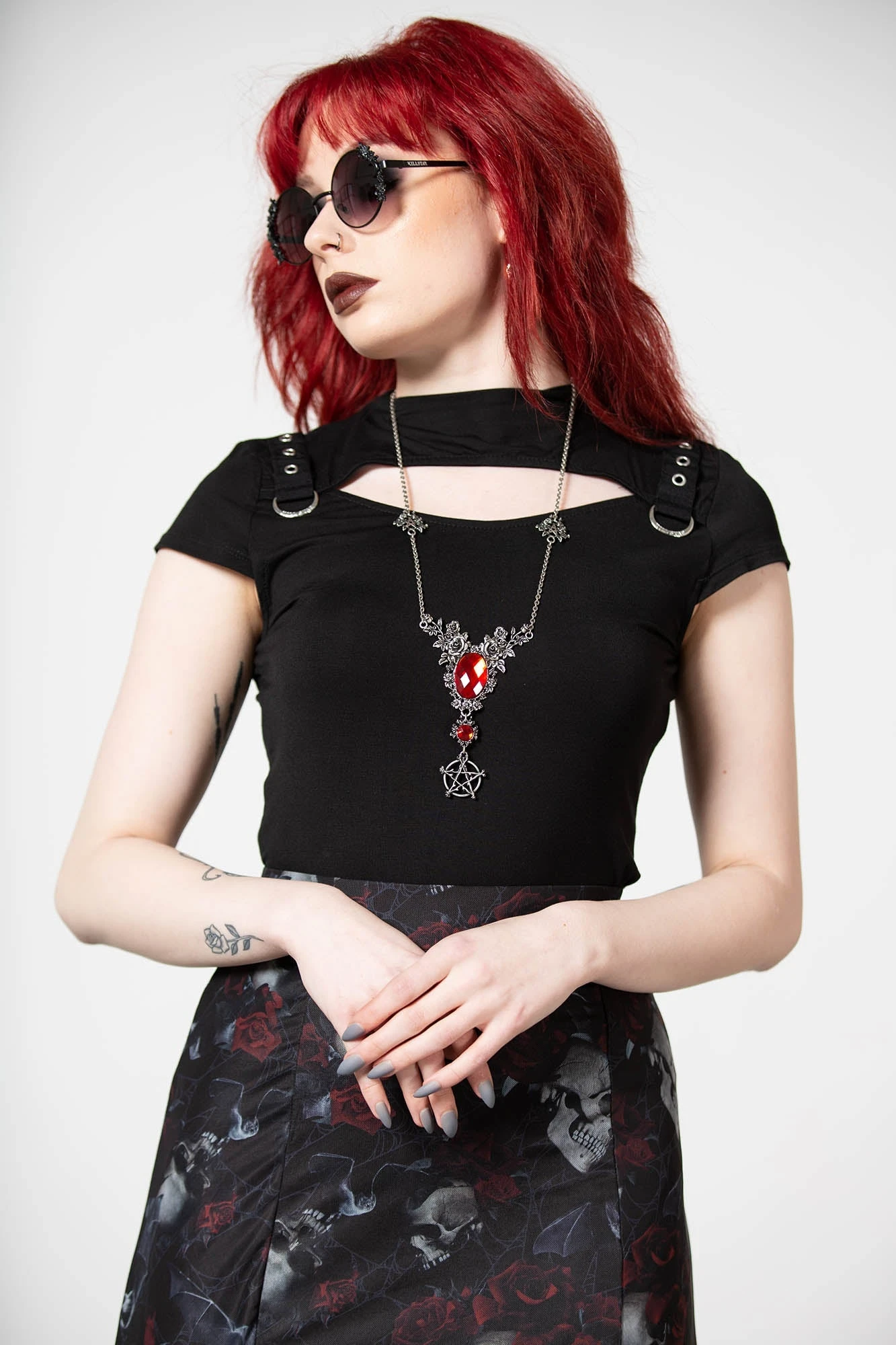 Killstar Eternal Grove Statement Necklace with Pentagram Pendant 2 Killstar Eternal Grove Statement Necklace with Pentagram Pendant - Image 2
