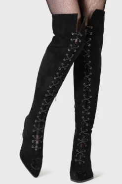 KILLSTAR Evening Hill Embroidered Over-the-Knee Boots