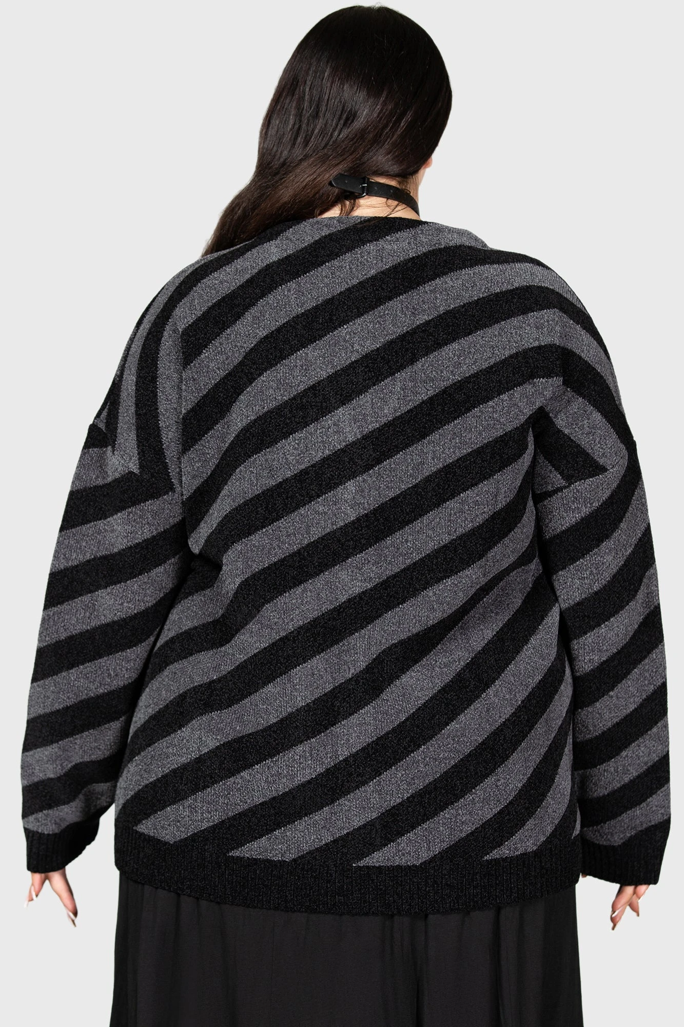 Killstar x Wednesday Everyone's Weird Oversized Plus Size Cardigan 4 Killstar x Wednesday Everyone's Weird Oversized Plus Size Cardigan - Image 4