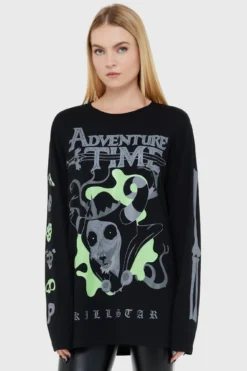KILLSTAR Evil Magic Adventure Time Long Sleeve T-Shirt - Plus Size -Kill Star Store EvilMagicLongSleeveTShirt C