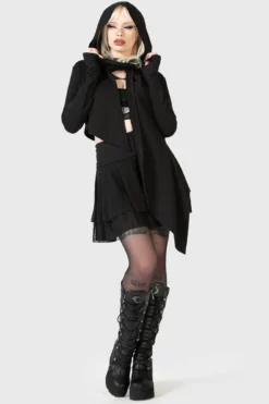 Fallen Lilith Crop Hoodie 6 Fallen Lilith Crop Hoodie -Kill Star Store FALLEN LILITH CROP HOODIE W C