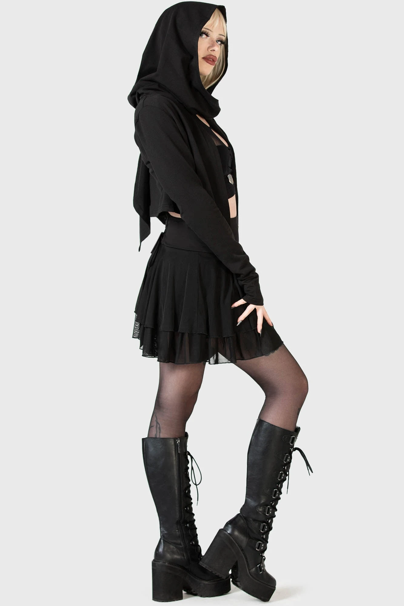 Fallen Lilith Crop Hoodie 4 Fallen Lilith Crop Hoodie - Image 4