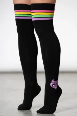 KILLSTAR Fantasy Striped Thigh-High Socks
