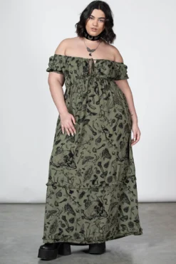 KILLSTAR Forestine Maxi Dress [Plus Size] -Kill Star Store FORESTINE MAXI DRESS PLUS W D