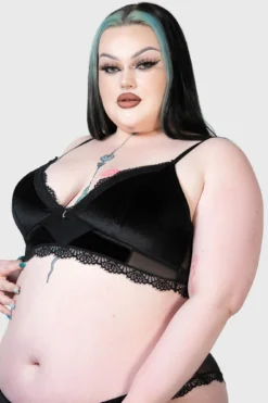 KILLSTAR Freyja Bra [PLUS] - Gothic Velvet Bralette
