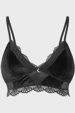 KILLSTAR Freyja Bra [PLUS] - Gothic Velvet Bralette -Kill Star Store FREYJA BRA PLUS W e