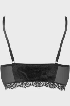 KILLSTAR Freyja Bra [PLUS] - Gothic Velvet Bralette -Kill Star Store FREYJA BRA PLUS W f