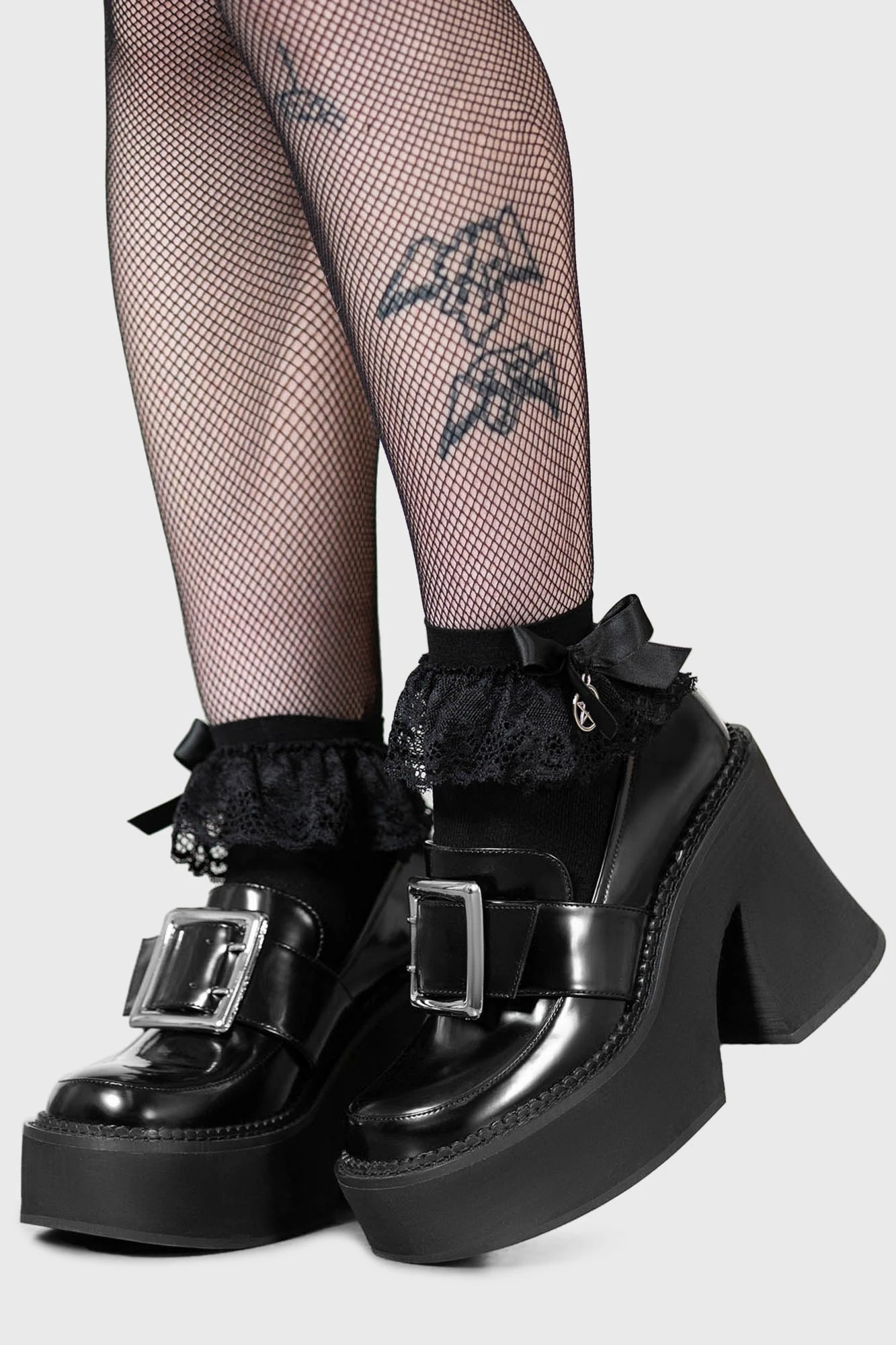 KILLSTAR Fright Club Loafer - Chunky Patent Platform Heels 1 KILLSTAR Fright Club Loafer - Chunky Patent Platform Heels