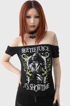 KILLSTAR x Beetlejuice Ghost With The Most Bardot Top