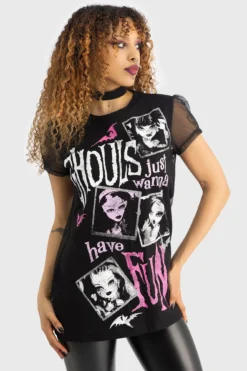 Monster High x KILLSTAR Ghoul Friends Sheer Combo Top
