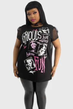 Monster High x KILLSTAR Ghoul Friends Sheer Combo Top -Kill Star Store GHOUL FRIENDS SHEER COMBO TOP PLUS W C d2a6de4c 73bc 426b b413 34103b6a9073