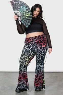 KILLSTAR Glamour Perfection Plus Size Rainbow Lightning Flares 6 KILLSTAR Glamour Perfection Plus Size Rainbow Lightning Flares -Kill Star Store GLAMOUR PERFECTION FLARES PLUS W D