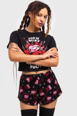 Killstar x Gloomy Bear Gloomy Horns Lounge Shorts