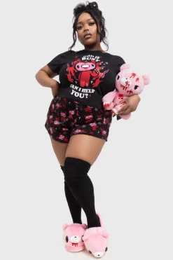 Killstar x Gloomy Bear Gloomy Horns Lounge Shorts -Kill Star Store GLOOMY HORNS LOUNGE SHORTS PLUS W Dcopy 1a7faf85 2f2a 42eb 9ff3 ff2a33ff9a49