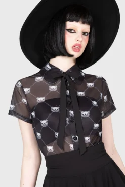 KILLSTAR x Gloomy Bear Goth Bear Mesh Bodysuit
