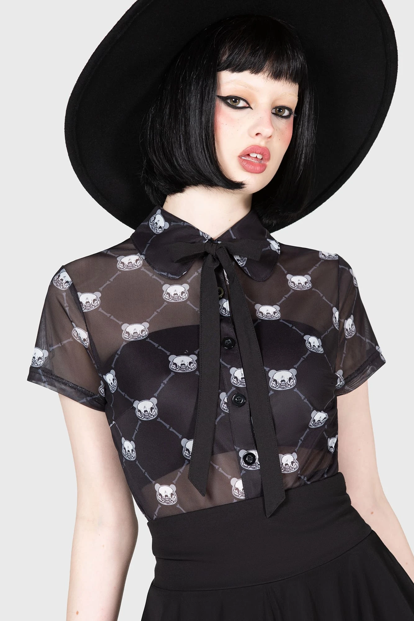 KILLSTAR x Gloomy Bear Goth Bear Mesh Bodysuit 1 KILLSTAR x Gloomy Bear Goth Bear Mesh Bodysuit