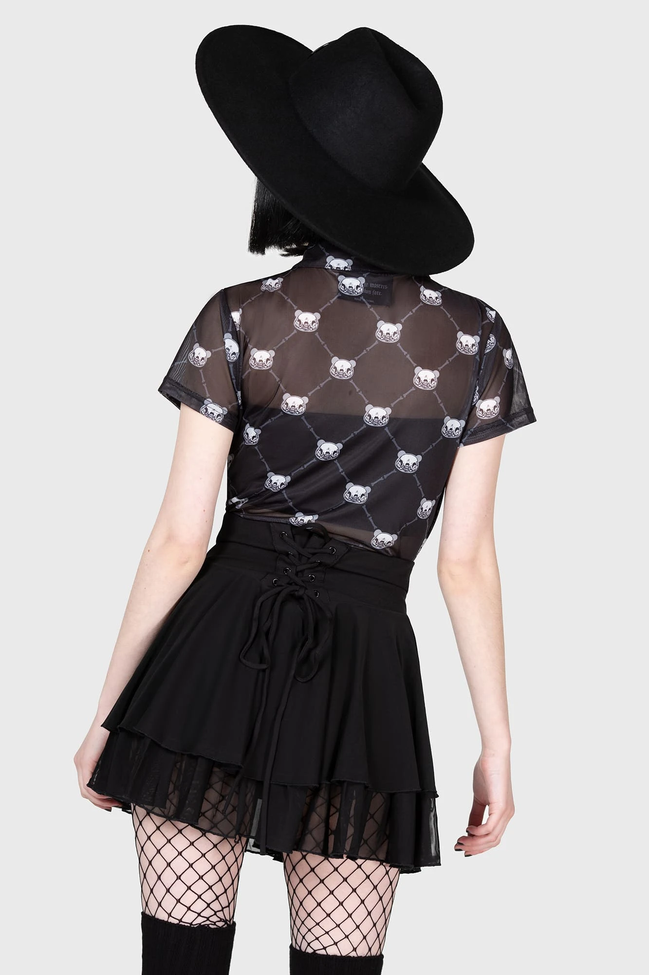 KILLSTAR x Gloomy Bear Goth Bear Mesh Bodysuit 3 KILLSTAR x Gloomy Bear Goth Bear Mesh Bodysuit - Image 3