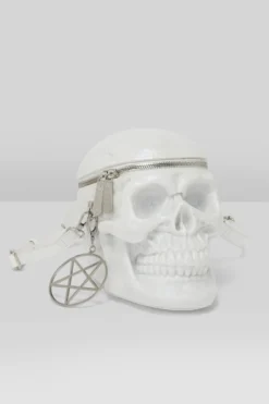 KILLSTAR Grave Digger Pearl Skull Handbag