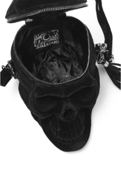 Killstar Grave Digger Skull Handbag - Velvet Edition 6 Killstar Grave Digger Skull Handbag - Velvet Edition -Kill Star Store GRAVEDIGGER VELVET HANDBAG G
