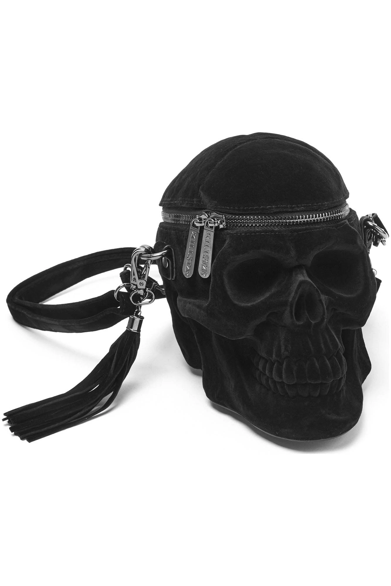 Killstar Grave Digger Skull Handbag - Velvet Edition 4 Killstar Grave Digger Skull Handbag - Velvet Edition - Image 4