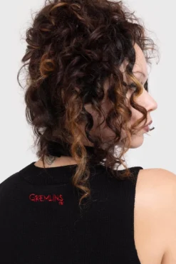 KILLSTAR x Gremlins Stripe Distressed Knit Vest -Kill Star Store GREMLIN STRIPE DISTRESSED KNIT VEST W E